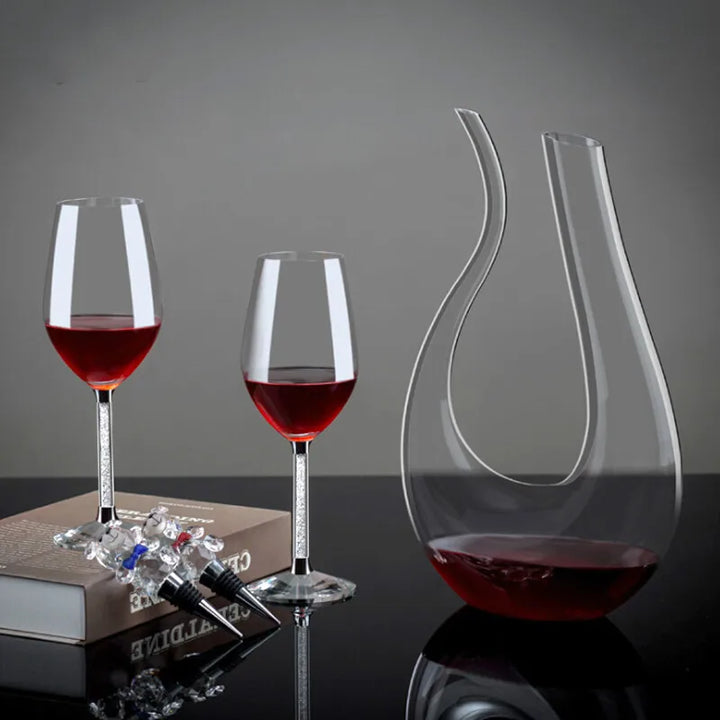 Crystal U-shaped 1500ml Wine Decanter